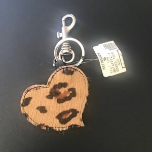 Pony hair heart keychain